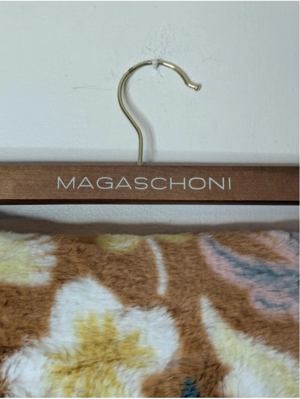 MAGASCHONI HOME Floral Faux Fur Throw Blanket 50
